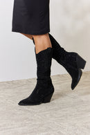 Botas vaqueras hasta la rodilla con diamantes de imitación de Forever Link