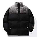 Abrigo de invierno holgado de doble color para hombre