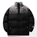 Abrigo de invierno holgado de doble color para hombre