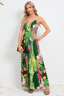 Vestido camisero largo con sobrepelliz estampado
