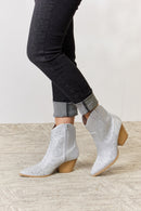 Botas camperas tobilleras con diamantes de imitación de East Lion Corp