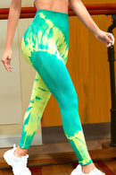 Leggings de sport taille haute tie-dye