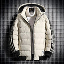 Parkas para hombre Abrigo de invierno con capucha y corte entallado