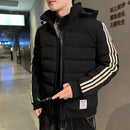Parkas para hombre Abrigo de invierno con capucha y corte entallado