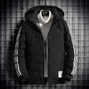 Parkas para hombre Abrigo de invierno con capucha y corte entallado