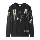 Sudadera holgada informal con estampado de letras para hombre