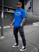 CALIFORNIA Camiseta de algodón con estampado de letras para hombre