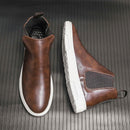 Botas Chelsea de piel sintética con suela plana para hombre