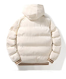 FAST Abrigo bordado con capucha de invierno para hombre