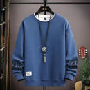 Sudadera con cuello redondo Harajuku coreana para hombre, primavera y otoño