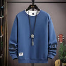 Sudadera con cuello redondo Harajuku coreana para hombre, primavera y otoño