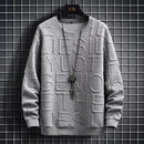 Sudadera de calle coreana con estampado de letras para hombre