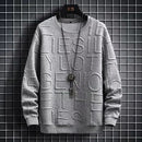 Sudadera de calle coreana con estampado de letras para hombre