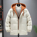 DEIN Abrigo Parkas Liso Harajuku de Invierno para Hombre