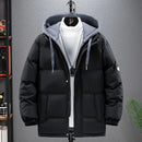 DEIN Abrigo Parkas Liso Harajuku de Invierno para Hombre