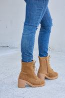 Forever Link - Bottines à lacets et talons blocs avec fermeture éclair