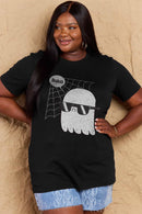 Camiseta de algodón con gráfico BOO de tamaño completo de Simply Love