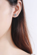Boucles d'oreilles tige moissanite