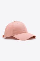 Gorra de béisbol lisa de algodón ajustable