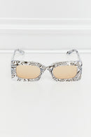 Gafas de sol rectangulares de policarbonato carey