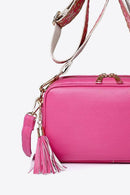 Bolso bandolera con borlas de cuero PU