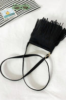Bolso bandolera de piel sintética con flecos