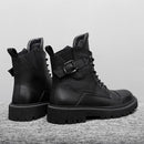 Bottes de luxe en cuir véritable de haute qualité pour hommes