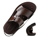 Sandalias para caminar de cuero genuino de moda para hombres