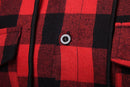 Camisa con capucha de franela ajustada casual para hombre VAC