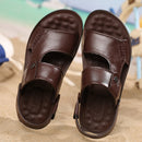 Sandalias para caminar de cuero genuino de moda para hombres