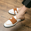 KAR Mocasines casuales lisos sin espalda para hombre