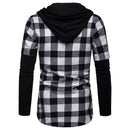 Camisa con capucha de franela ajustada casual para hombre VAC