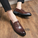 Mocasines formales de piel sintética para hombre