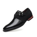 TAC Zapatos Oxford formales con hebilla de piel sintética para hombre