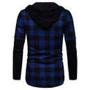Camisa con capucha de franela ajustada casual para hombre VAC