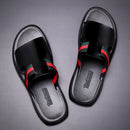 Sandalias de playa para exteriores de cuero genuino para hombres