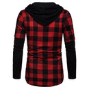 Camisa con capucha de franela ajustada casual para hombre VAC