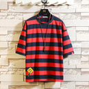 Camiseta ligera de verano a rayas para hombre