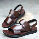 Sandalias para caminar de cuero genuino de moda para hombres