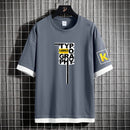 Camiseta clásica informal de cadera para hombre TYPO