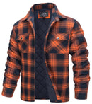 TACS Chaquetas de invierno de algodón a cuadros para hombre