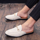 Mocasines casuales sin respaldo de cuero sintético para hombre PHER