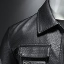 Chaqueta motera de piel sintética para hombre DEM Otoño/Invierno