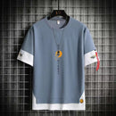 Camiseta de estilo hip hop con cuello redondo para hombre