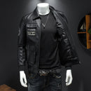 Chaqueta motera de piel sintética para hombre DEM Otoño/Invierno