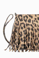 Bolso bandolera de piel sintética con flecos