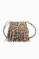 Bolso bandolera de piel sintética con flecos