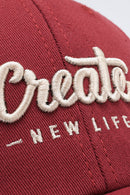 CREATE NEW LIFE Gorra de béisbol de algodón ajustable