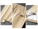 JANTOUR Men's Solid Color Casual Pants - AM APPAREL