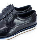 Men's Leather Handmade Casual Flat Shoes - AM APPAREL